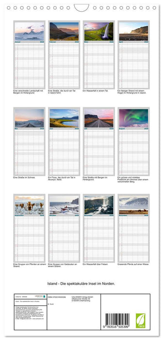 Island - Die spektakuläre Insel im Norden. (CALVENDO Familienplaner 2026)