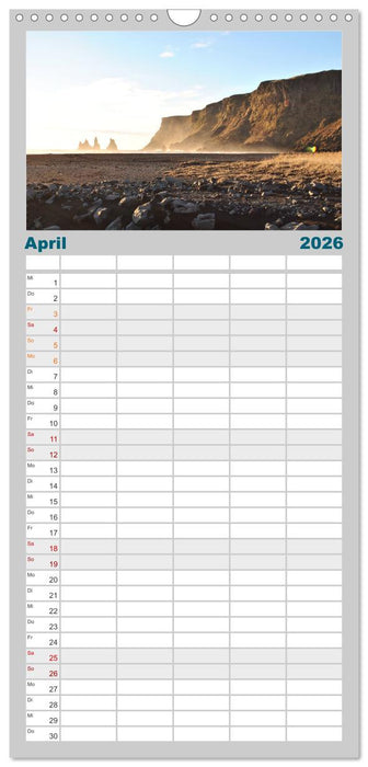 Island - Die spektakuläre Insel im Norden. (CALVENDO Familienplaner 2026)