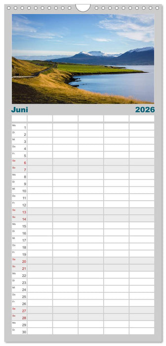 Island - Die spektakuläre Insel im Norden. (CALVENDO Familienplaner 2026)