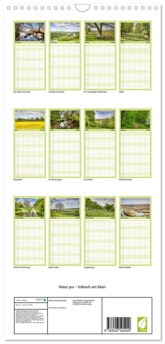 Natur pur - Volkach am Main (CALVENDO Familienplaner 2026)