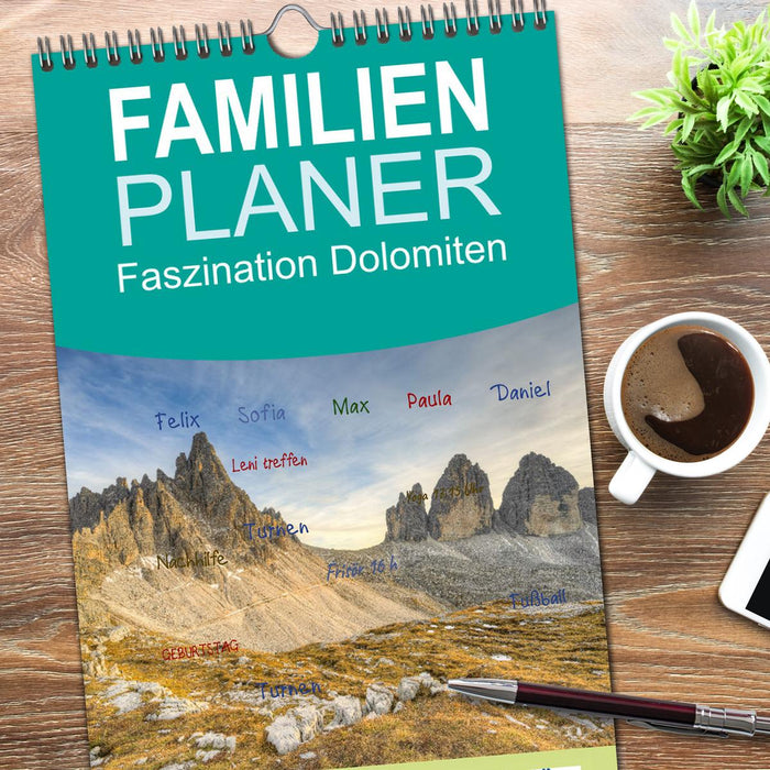 Faszination Dolomiten (CALVENDO Familienplaner 2026)