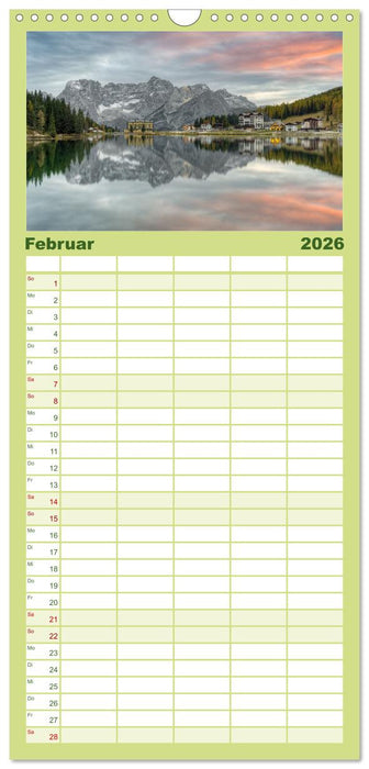 Faszination Dolomiten (CALVENDO Familienplaner 2026)