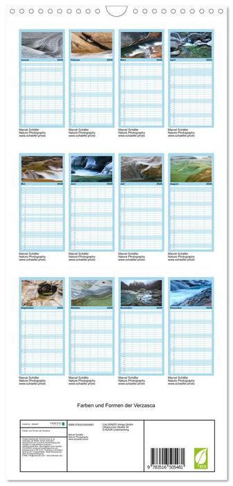 Farben und Formen der Verzasca (CALVENDO Familienplaner 2026)