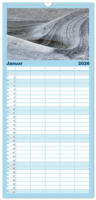 Farben und Formen der Verzasca (CALVENDO Familienplaner 2026)