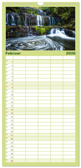 Der Süden Neuseelands: Berge, Seen und traumhafte Küsten (CALVENDO Familienplaner 2026)