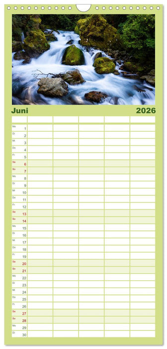 Der Süden Neuseelands: Berge, Seen und traumhafte Küsten (CALVENDO Familienplaner 2026)