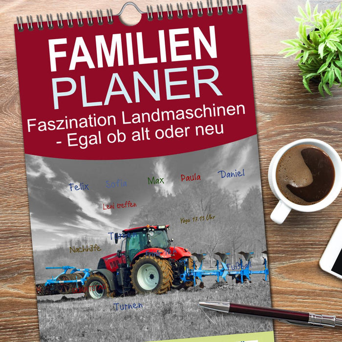Faszination Landmaschinen - Egal ob alt oder neu (CALVENDO Familienplaner 2026)