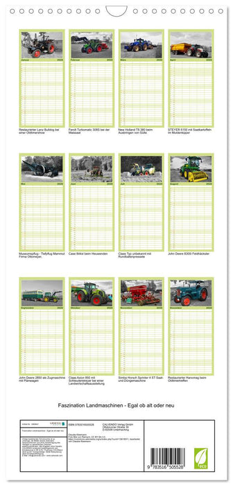 Faszination Landmaschinen - Egal ob alt oder neu (CALVENDO Familienplaner 2026)