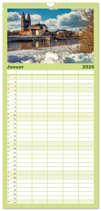 Magdeburg entdecken (CALVENDO Familienplaner 2026)