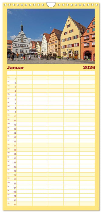 Rothenburg ob der Tauber - Mittelalter in Mittelfranken (CALVENDO Familienplaner 2026)