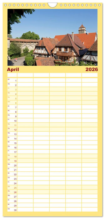 Rothenburg ob der Tauber - Mittelalter in Mittelfranken (CALVENDO Familienplaner 2026)