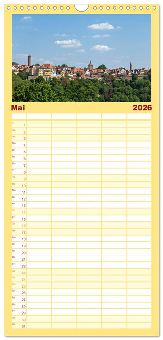 Rothenburg ob der Tauber - Mittelalter in Mittelfranken (CALVENDO Familienplaner 2026)