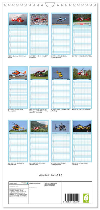 Helikopter in der Luft 2.0 (CALVENDO Familienplaner 2026)