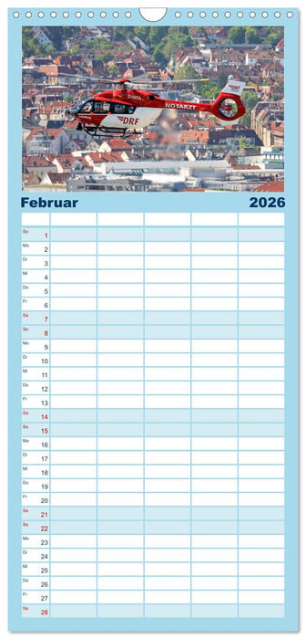 Helikopter in der Luft 2.0 (CALVENDO Familienplaner 2026)