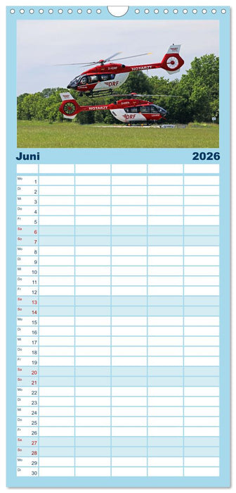 Helikopter in der Luft 2.0 (CALVENDO Familienplaner 2026)