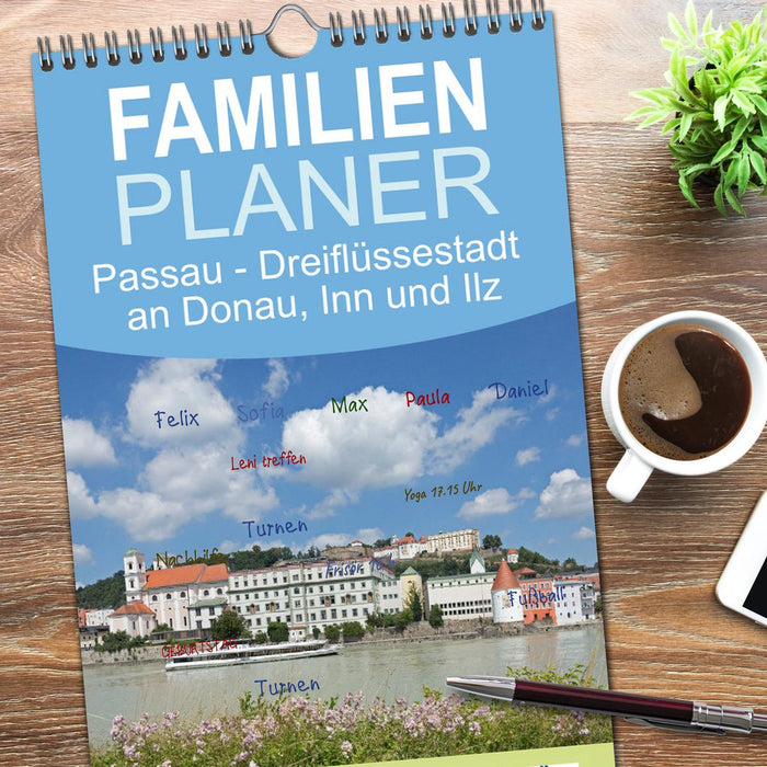 Passau - Dreiflüssestadt an Donau, Inn und Ilz (CALVENDO Familienplaner 2026)