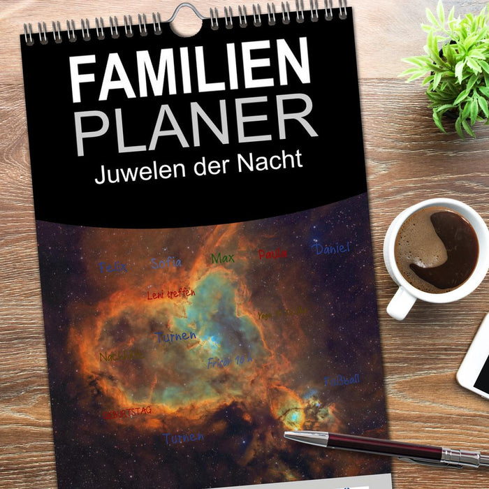 Juwelen der Nacht (CALVENDO Familienplaner 2026)