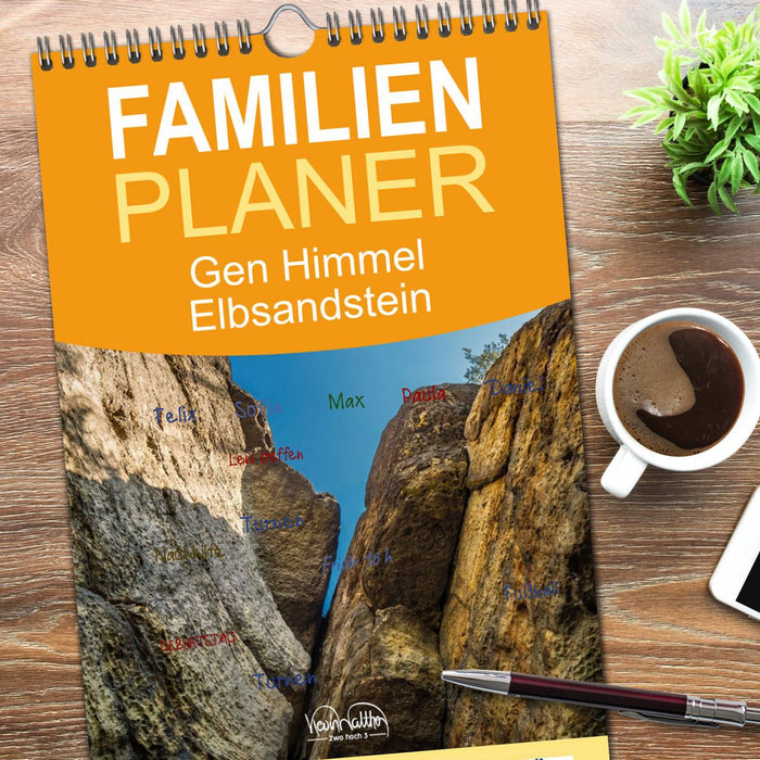 Gen Himmel - Elbsandstein (CALVENDO Familienplaner 2026)