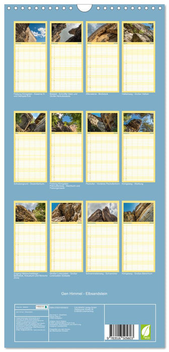 Gen Himmel - Elbsandstein (CALVENDO Familienplaner 2026)