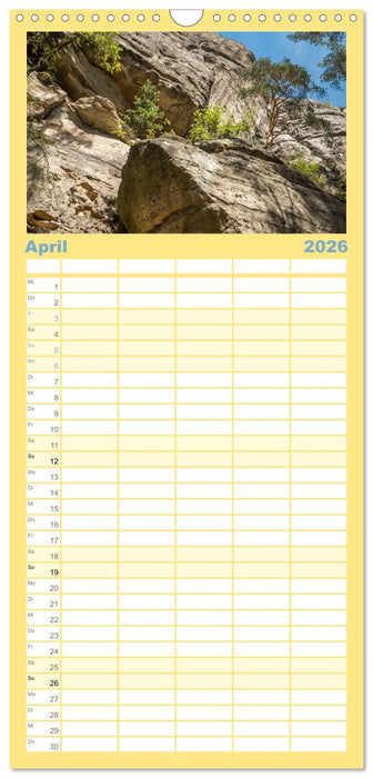 Gen Himmel - Elbsandstein (CALVENDO Familienplaner 2026)