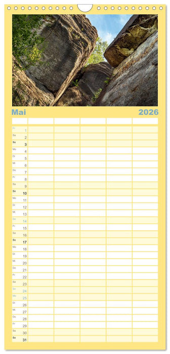 Gen Himmel - Elbsandstein (CALVENDO Familienplaner 2026)