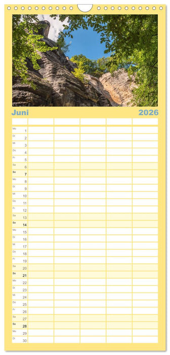 Gen Himmel - Elbsandstein (CALVENDO Familienplaner 2026)