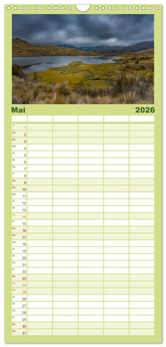 Ecuador - Naturparadies am Äquator (CALVENDO Familienplaner 2026)