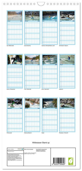 Wildwasser Stand up (CALVENDO Familienplaner 2026)