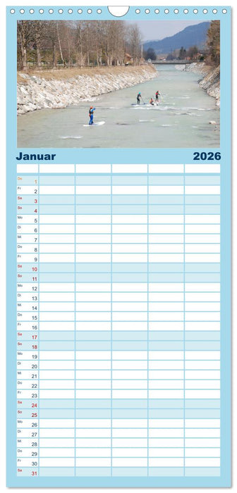 Wildwasser Stand up (CALVENDO Familienplaner 2026)