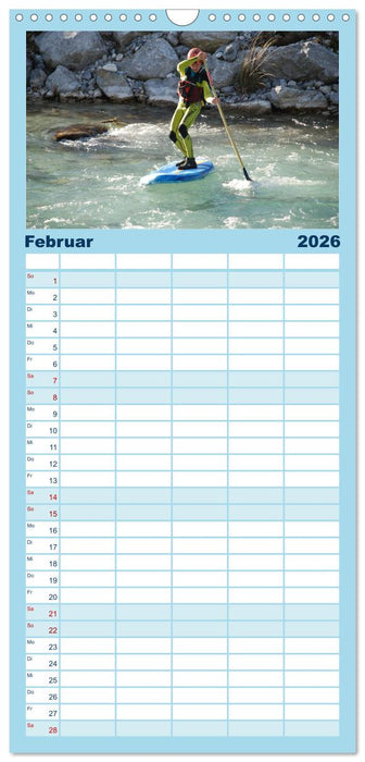 Wildwasser Stand up (CALVENDO Familienplaner 2026)