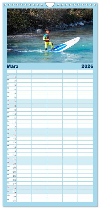 Wildwasser Stand up (CALVENDO Familienplaner 2026)