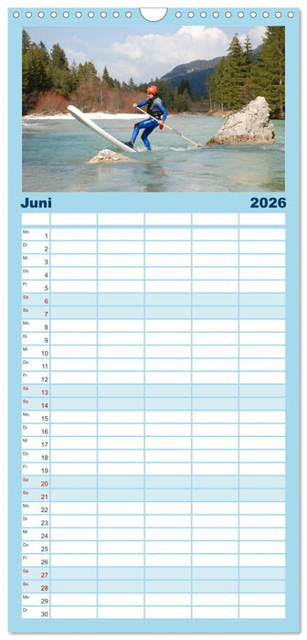 Wildwasser Stand up (CALVENDO Familienplaner 2026)