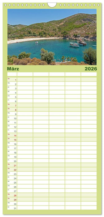 Thassos - Insel im Thrakischen Meer (CALVENDO Familienplaner 2026)