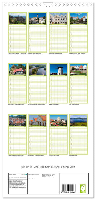 Tschechien - Eine Reise durch ein wunderschönes Land (CALVENDO Familienplaner 2026)