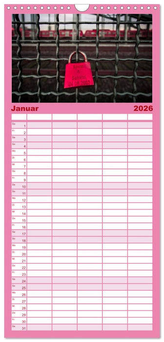 Liebesschlösser, Ich liebe Dich (CALVENDO Familienplaner 2026)