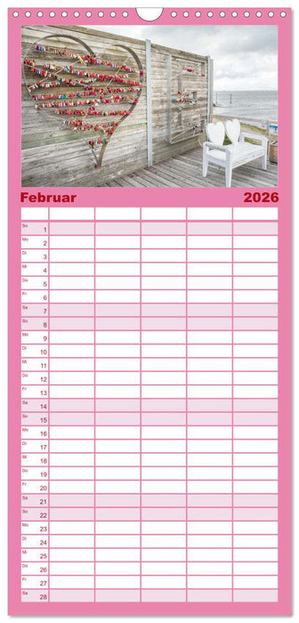 Liebesschlösser, Ich liebe Dich (CALVENDO Familienplaner 2026)