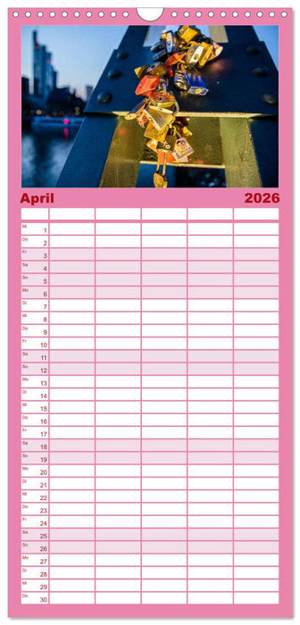 Liebesschlösser, Ich liebe Dich (CALVENDO Familienplaner 2026)