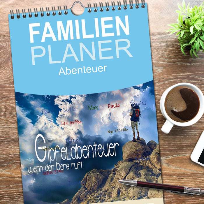 Gipfelabenteuer - wenn der Berg ruft (CALVENDO Familienplaner 2026)