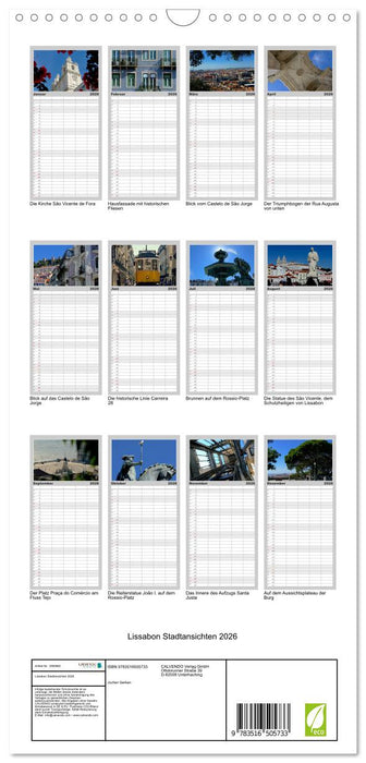 Lissabon Stadtansichten 2026 (CALVENDO Familienplaner 2026)
