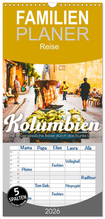 Kolumbien - Eine unvergessliche Reise durch das bunte Land. (CALVENDO Familienplaner 2026)