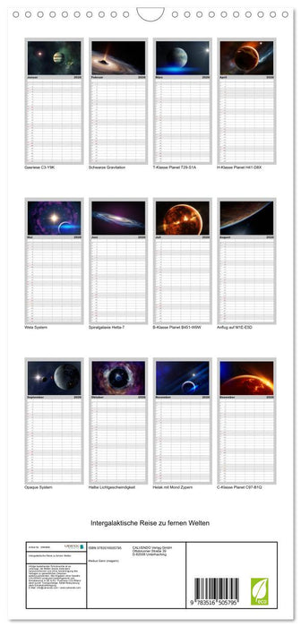 Intergalaktische Reise zu fernen Welten (CALVENDO Familienplaner 2026)
