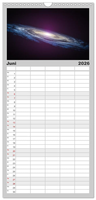 Intergalaktische Reise zu fernen Welten (CALVENDO Familienplaner 2026)