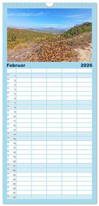 Costa Blanca. Schroffe Felsen und schillerndes Mittelmeer (CALVENDO Familienplaner 2026)