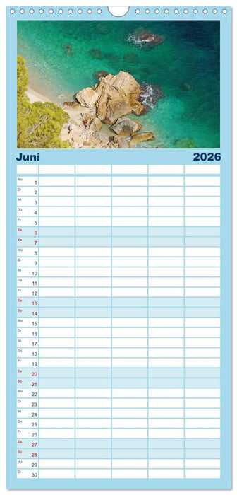 Costa Blanca. Schroffe Felsen und schillerndes Mittelmeer (CALVENDO Familienplaner 2026)