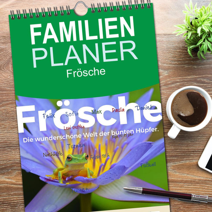 Frösche - Die wunderschöne Welt der bunten Hüpfer. (CALVENDO Familienplaner 2026)