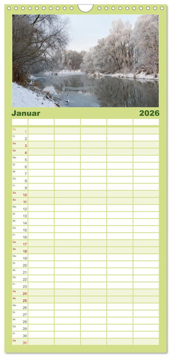 Auwälder bei Enns (CALVENDO Familienplaner 2026)