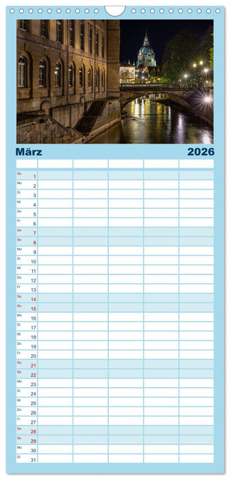 HANNOVER ... wenn es Nacht wird (CALVENDO Familienplaner 2026)