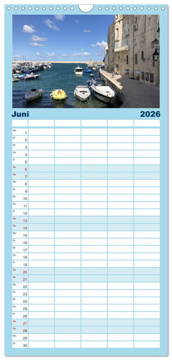 Apuliens Küstenorte (CALVENDO Familienplaner 2026)