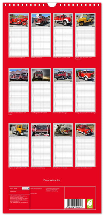 Feuerwehrautos (CALVENDO Familienplaner 2026)