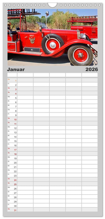 Feuerwehrautos (CALVENDO Familienplaner 2026)